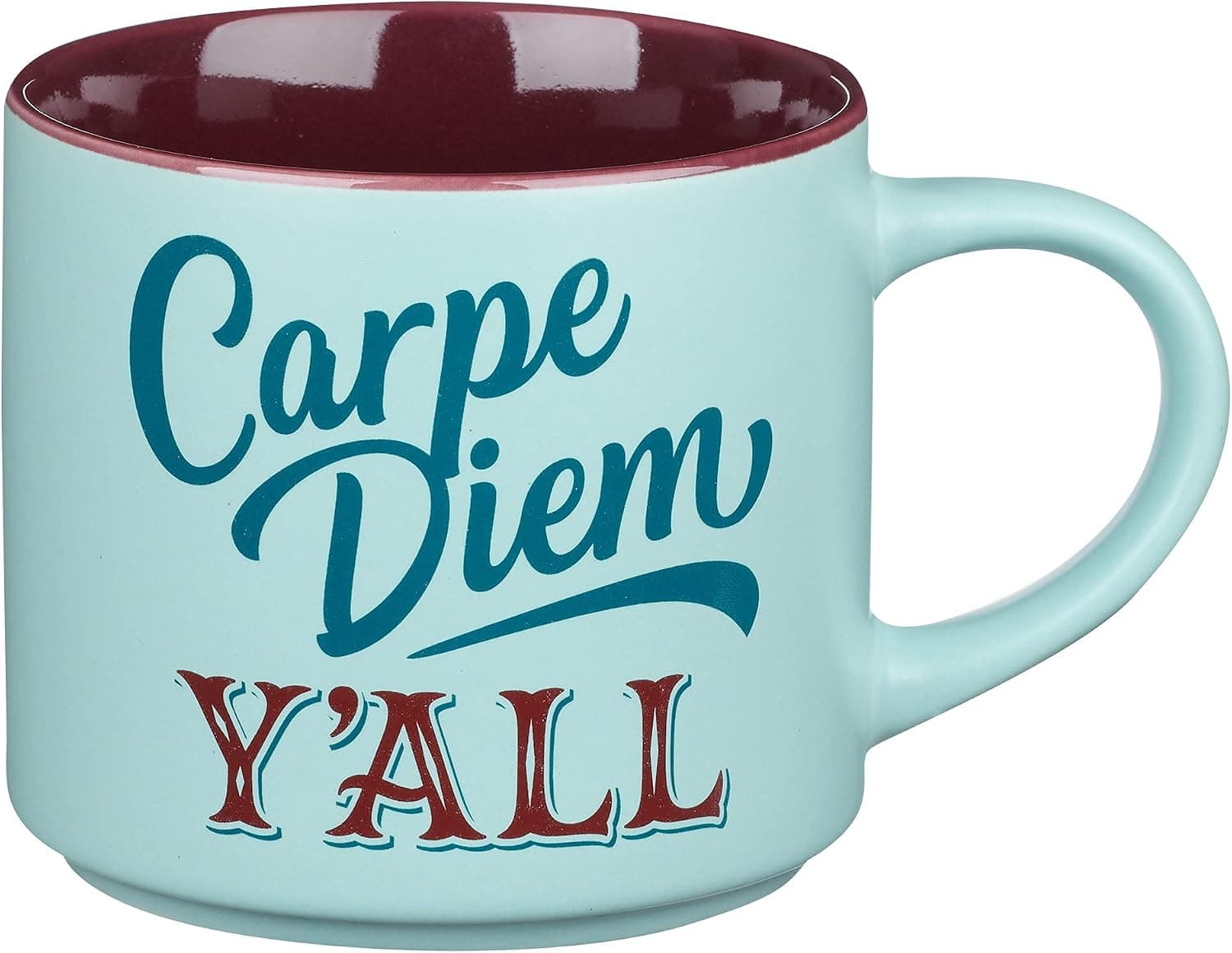 XL Blue Coffee Mug Carpe Diem